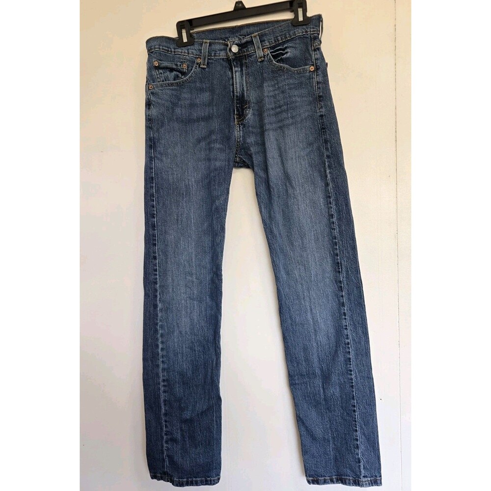 Levis 505 Jeans Mens 29x32 Regular Fit Blue Y2K Casual